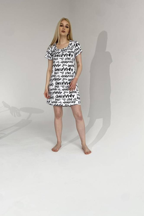 645 Cămașă de noapte uimitoare Forex - alb-verde