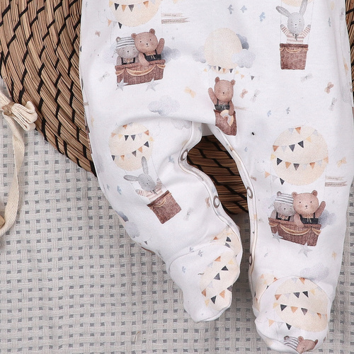 Nini Salopetă Nou-născut 100% Bumbac Organic – Fabricat în Polonia