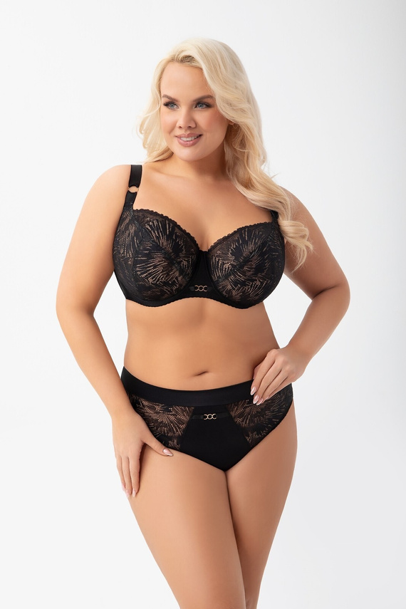 Soft K956 Mila sutien Gorsenia negru - dantelă, underwire, bretele reglabile