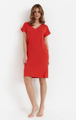 455 Cămașă de noapte din bambus Cana - roșu