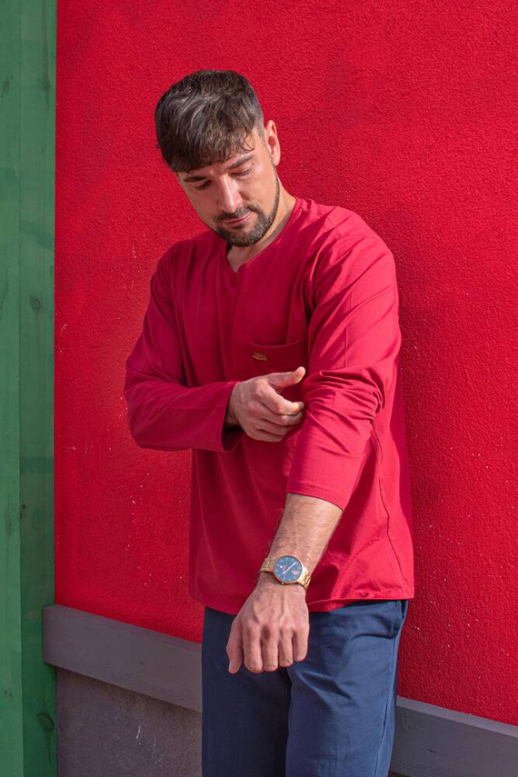 683 Kevin Forex Pijama pentru bărbați - maro - albastru marin