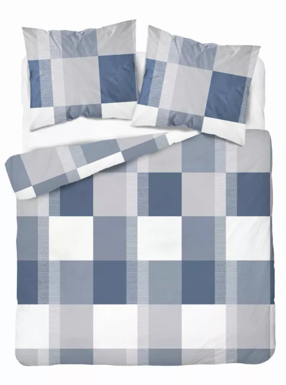 5038 A Lenjerie de pat din microfibră Detexpol albastru