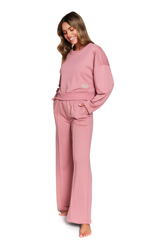 7360 Doctor Nap – Trening damă din bumbac cu pantaloni largi | Producție poloneză - blush rose