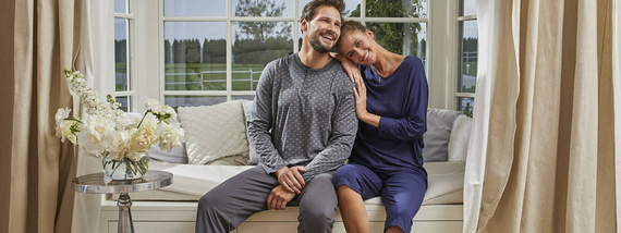 Pijama pentru femei Song Mâneci 3/4, pantaloni 3/4 Modă italiană - albastru marin