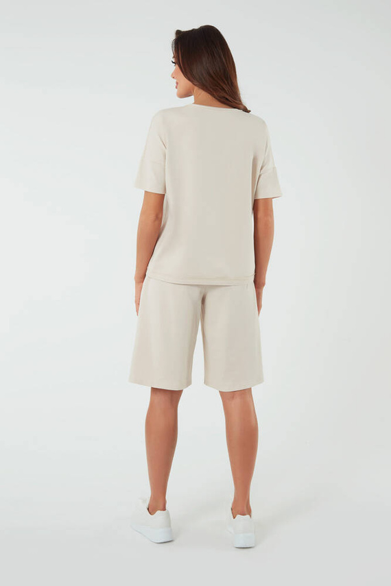 Madri Bluză cu mâneci scurte Italian Fashion - bej