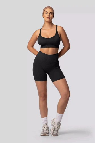 Spaio PUSH-UP PRO colanți scurți modelatori fără cusături talie înaltă fitness black