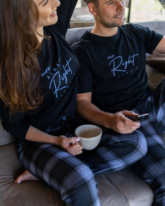 Sensis Victor Pijama pentru bărbați - negru