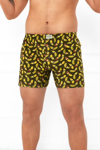 Maxim - boxeri largi pentru bărbați cu imprimeu cu castraveți | Italian Fashion