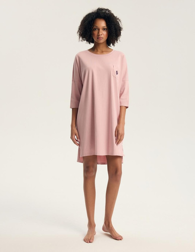 Cămașă de noapte Henderson 45446 Galla 3/4 Roz 100% Bumbac Confort