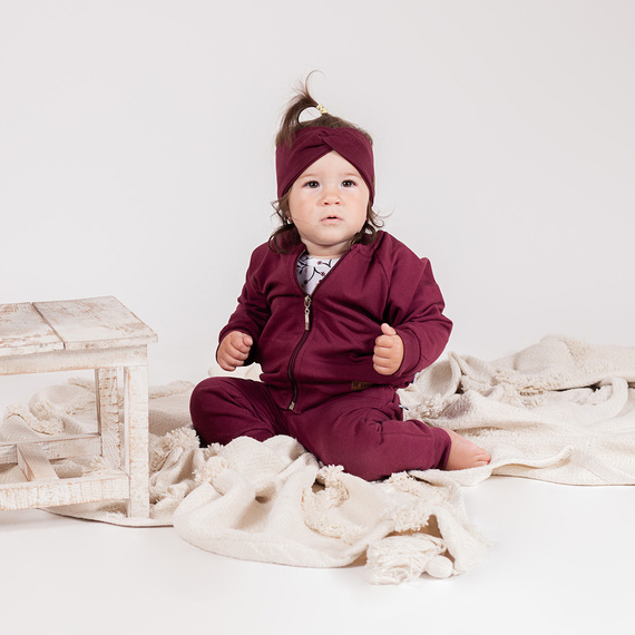 217274 Pantaloni de trening Alisa Nicol – bumbac, visiniu