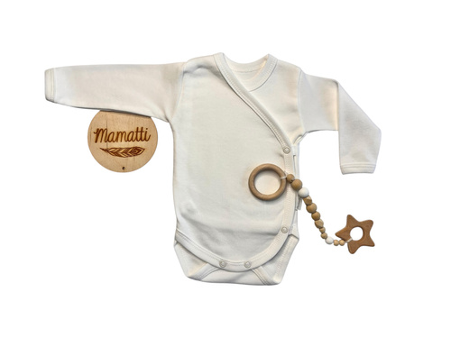 Body bebe Mamatti BD14927 – 100% bumbac | Mânecă lungă | OEKO-TEX | Calitate poloneză