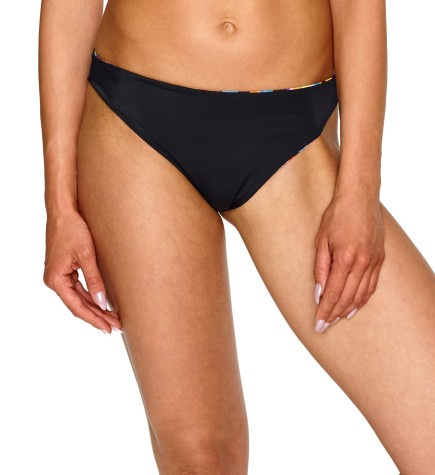 Elisa Figi 3 Lupoline slip bikini reversibil 2în1 negru și imprimeu