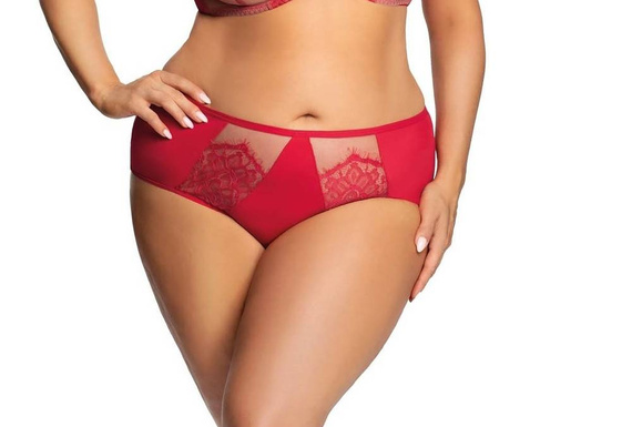 Gorsenia K 616 Memphis Fund de bikini pentru femei roșu