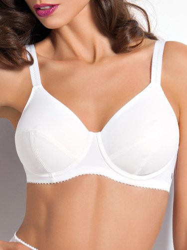 Donna 1962 Sutien moale cu sârmă din microfibră, bumbac, alb