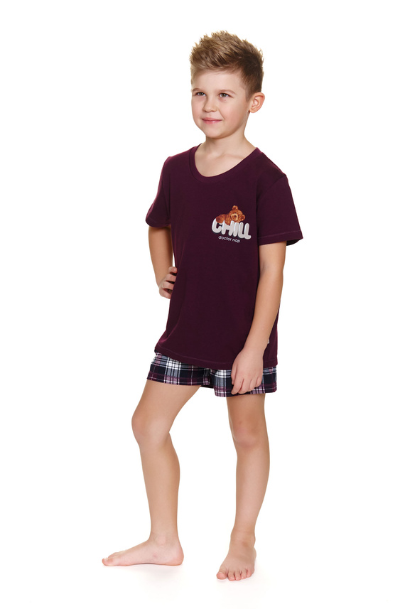 7202 "Chill" Pijamale pentru copii unisex Doctor Nap - visiniu