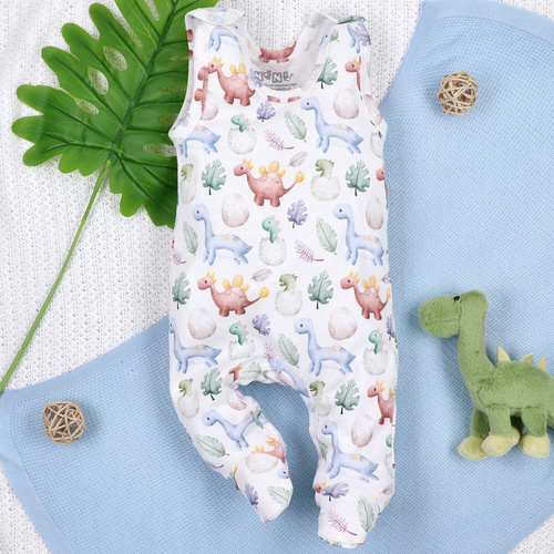 Pijamale Nini ABN-5569 Dino Explorer – bumbac organic, închidere confortabilă