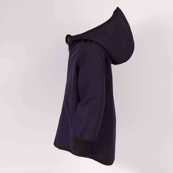 229004 Nicol Geacă softshell băieți cu polar, glugă, reflectorizantă - bleumarin