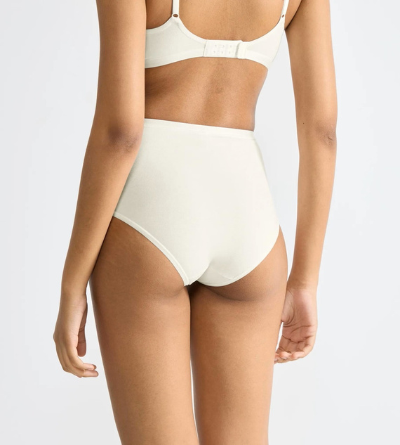 Chiloți damă Go Daily Cotton Highwaist Sloggi - alb mătase