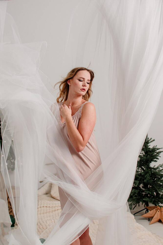 771 Cămașă de noapte Hazel De Lafense - nisip