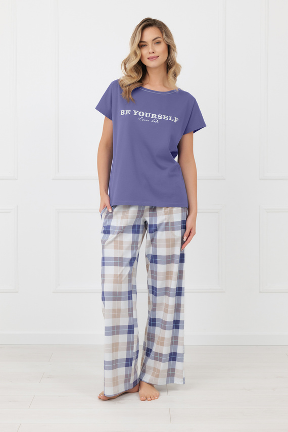 Pijama damă Rima Italian Fashion 100% bumbac pantaloni lungi