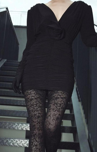 Colanți 1235 Perse Gabriella, negri, ornamentali, 60 denieri, tehnologie 3D