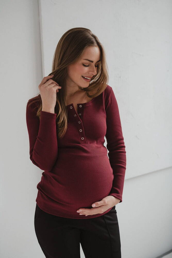 Tummy Bluza de maternitate si alaptare Milk&Love visiniu