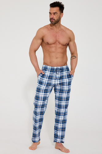Pantaloni pijama bărbați Cornette 691/63 100% bumbac carouri buzunare