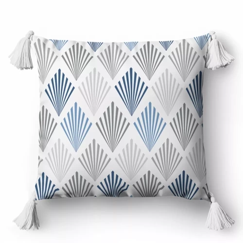 5403 B Ornamente decorative fete de pernă Panama 58 Detexpol alb/gri/albastru