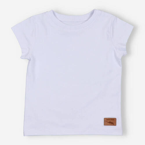 KAR-2007/BIA Tricou Lagarto Verde pentru baieti, alb