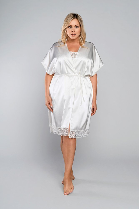 Touch Halat de baie cu mânecă scurtă Italian Fashion - ecru