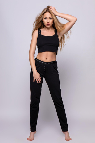 Set pijama pentru femei Sensis Tiffany - negru