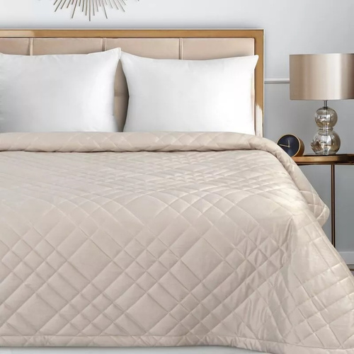 Ria 6 Cuvertura decorativa din catifea Eurodraperii crema