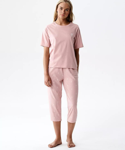 Pijama damă Atlantic NLP-511 bumbac 100% confort pantaloni 3/4