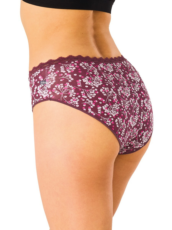 Chiloți midi bikini Key LPC 557 B26 A2, set 2 bucăți, bumbac cu model