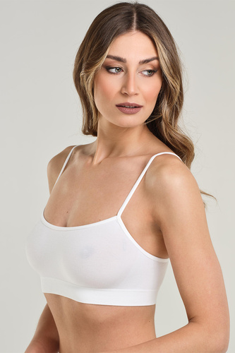 Spiman RELAX Bianco Sutien moale din bambus, fără armătură, respirabil