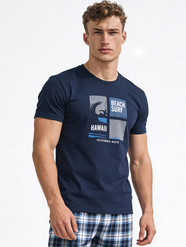 Cornette F&Y 551/56 Hawaii– pijama băieți adolescenți 100% bumbac cu mânecă scurtă