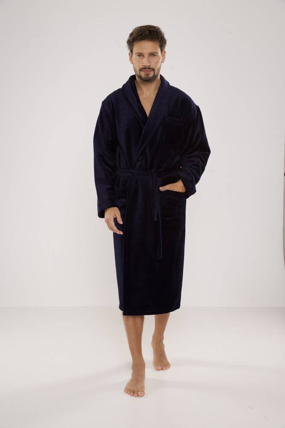 803 / 819 Halat bărbătesc Twin Terry Forex - toate albastru marin (albastru închis)