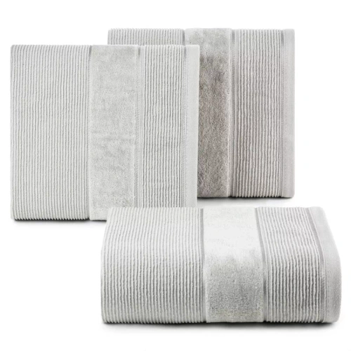 Set de prosoape Emma Eurofirany argintiu 3 piese 30x50 50x90 70x140 500 g/m²