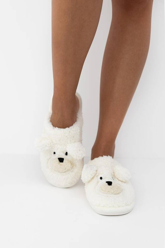 Papuci de damă Mary Sensis - Albi