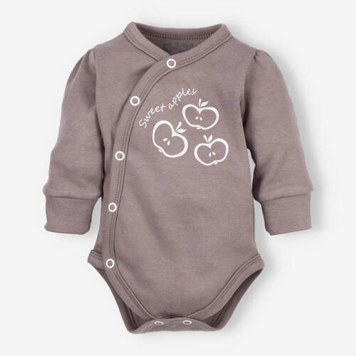 ABN-5293/CZE Body plic din bumbac organic maro Happy Apples Nini