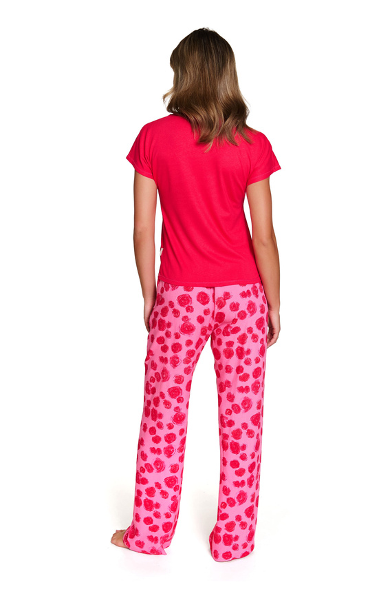 7361 Pijamale dama Doctor Nap - set de vascoza cu model trandafiri - trandafiri