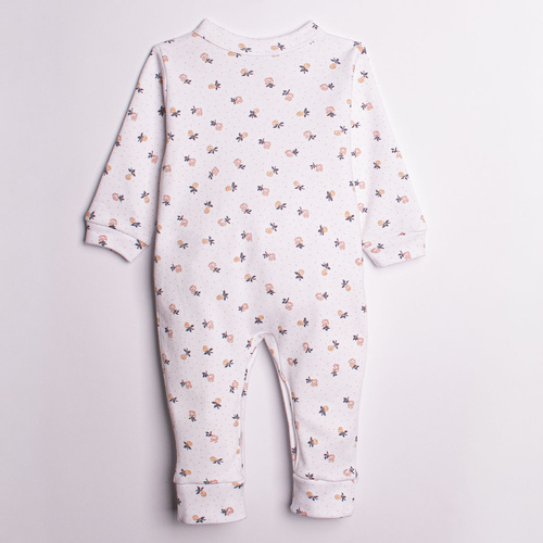 220032 Salopetă bebeluș Nicol 100% bumbac cu mânecă lungă și imprimeu delicat floral