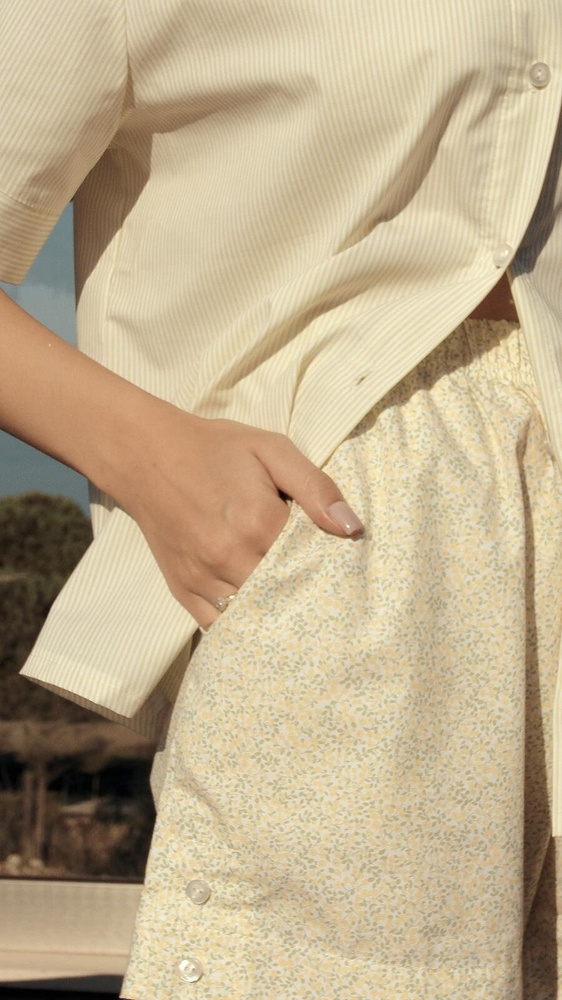 Pijama damă Sensis Ophelia lime – set de vară, 100% bumbac