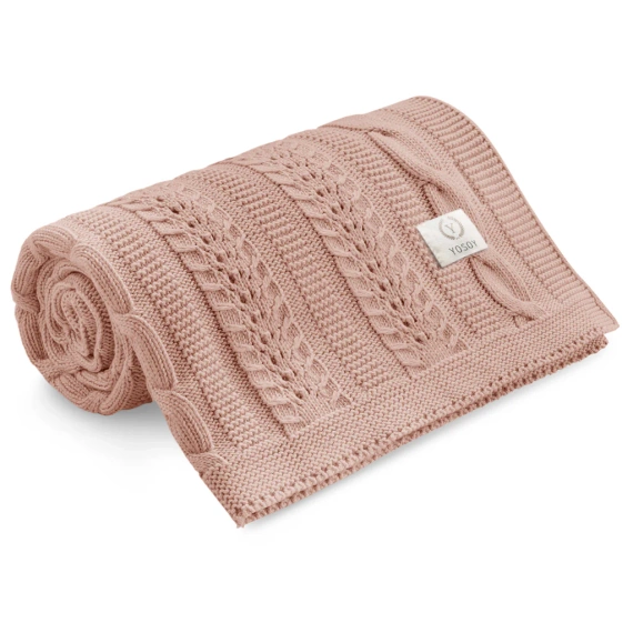 Pătură Dreamy Bamboo Yosoy roz deschis cu răsărit de soare – moale, respirabilă, sigură pentru copii