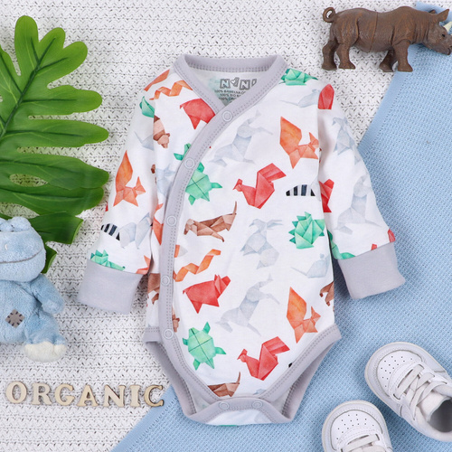 ABN-5381 Fun Origami Corp plic din bumbac organic imprimeu Nini