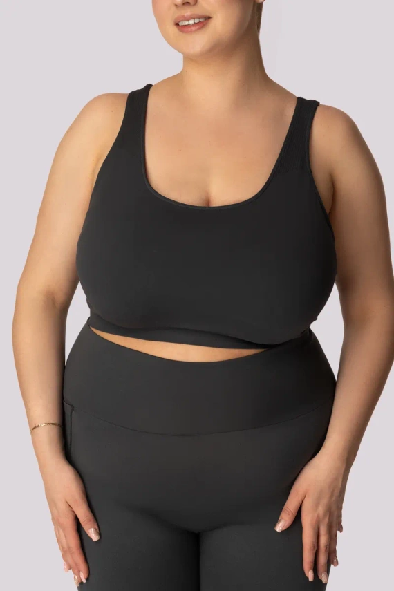 Sutien sport de bază top Mona gri