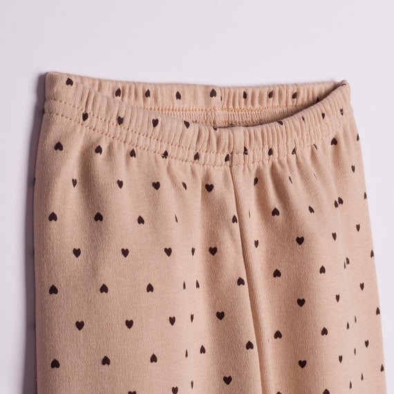Nicol Hania 226036 Pijamale fete 100% bumbac Inimioare Bej