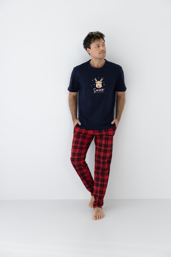 Pijamale Sensis Nathan pentru bărbați - bleumarin