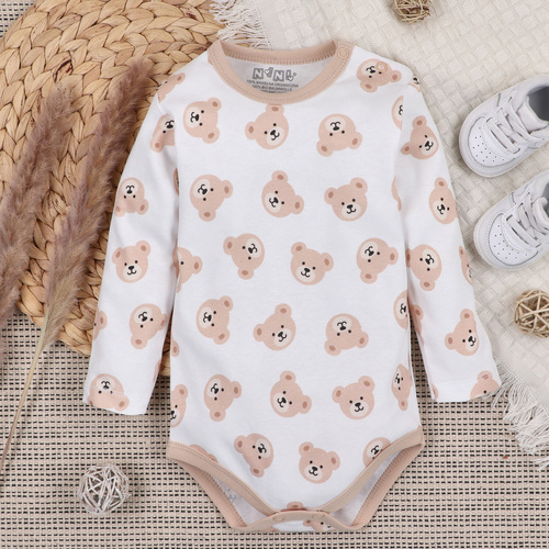 ABN-5353/MIS Sweet Bears Body din bumbac organic Nini print