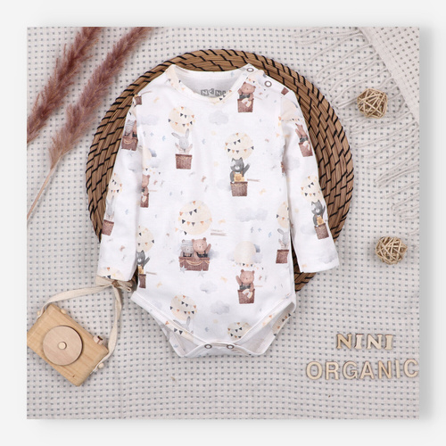 Body Nini 100% Balloon Friends bumbac organic, fabricat în Polonia